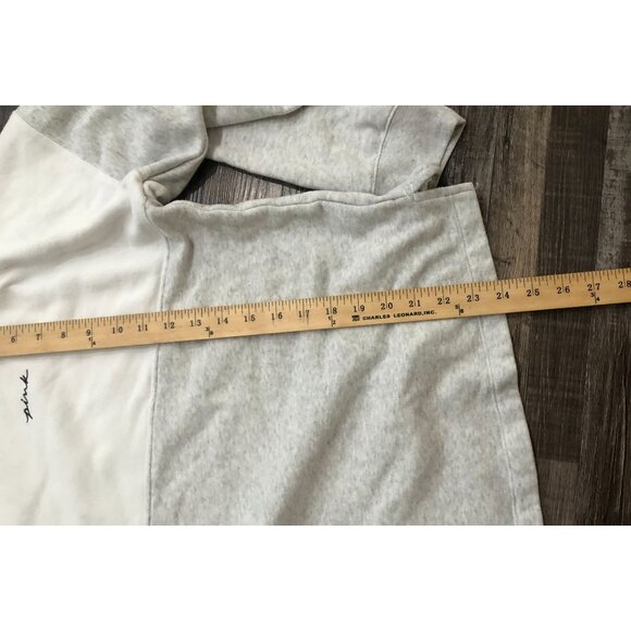 Victoria's Secret PINK Womens Large Gray & White Crewneck Sweatshirt - Picture 5 of 5